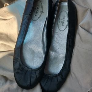 Black Prada flats